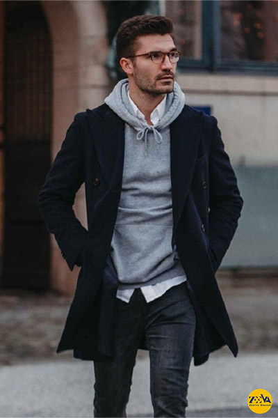 پالتو با هودی مردانه