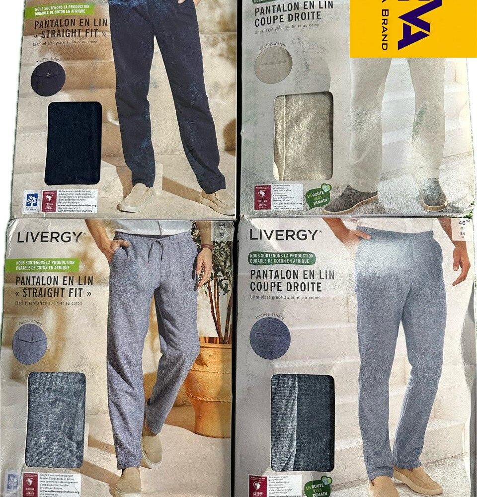شلوار مردانه استوک کیلویی کنفی (لینن) از برند لیورجی (Livergy)