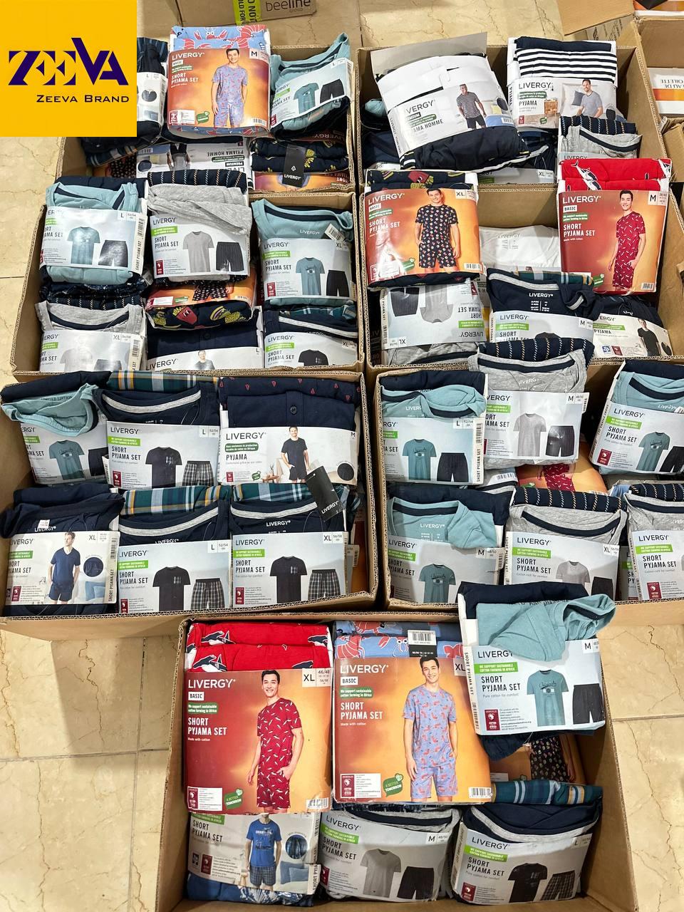 ست تیشرت و شلوارک مردانه خرید عمده از زیوابرند ست تیشرت و شلوارک مردانه عمده کیلویی از برندهای واتسون و لیورجی