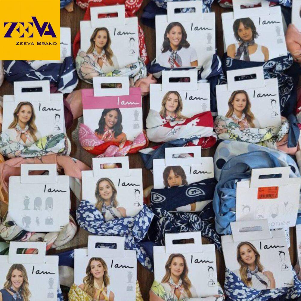 خرید عمده اسکارف و منی اسکارف کیلویی برند IAM، اورجینال و باکیفیت، مناسب برای فروشگاهها و مغازهداران