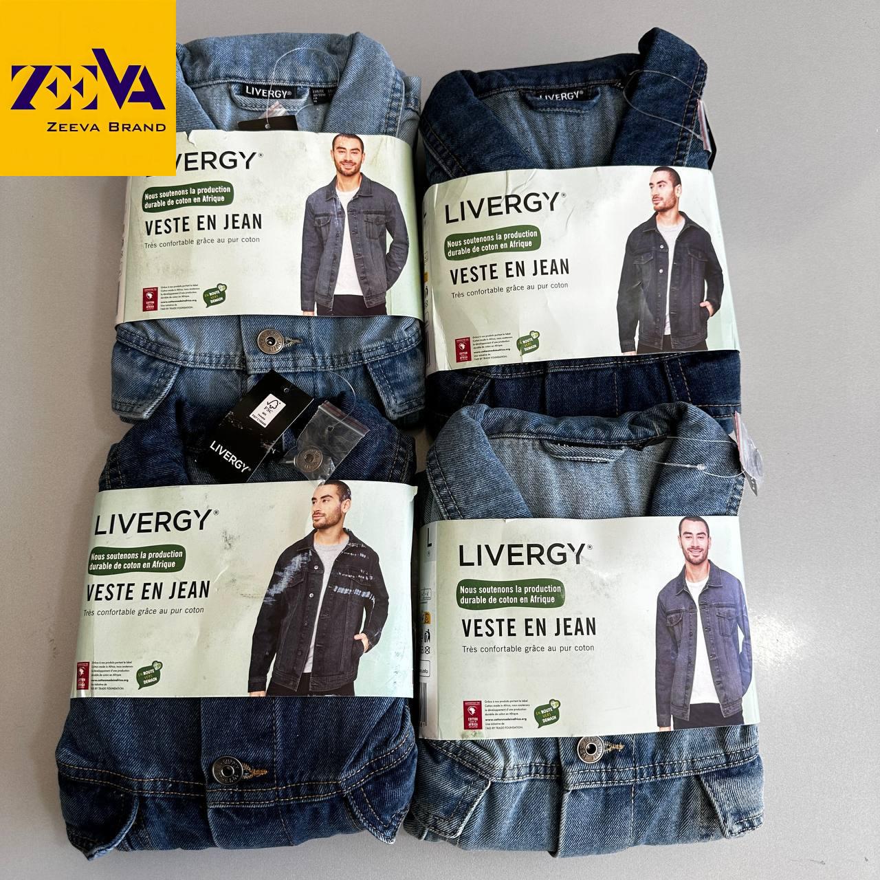 خرید کت جین مردانه برند Livergy بهصورت عمده و کیلویی کت جین عمده مردانه برند لیورجی آلمان، فروش کیلویی کت جین مردانه اورجینال